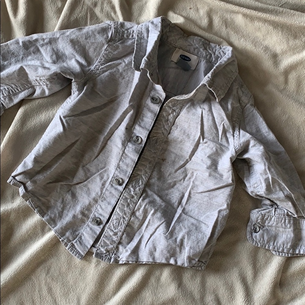 Gray button down long sleeve